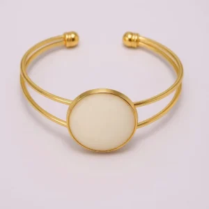 Pulsera Leche Materna Ajustable: Kit DIY dorada